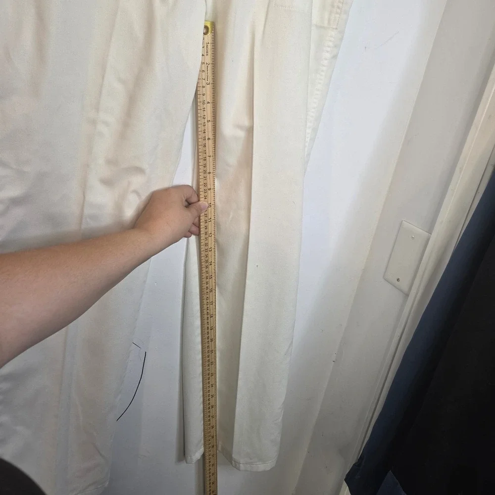 Vintage Levis 518 White Work Pants Mens Large Elastic Waist Made in USA 1984
